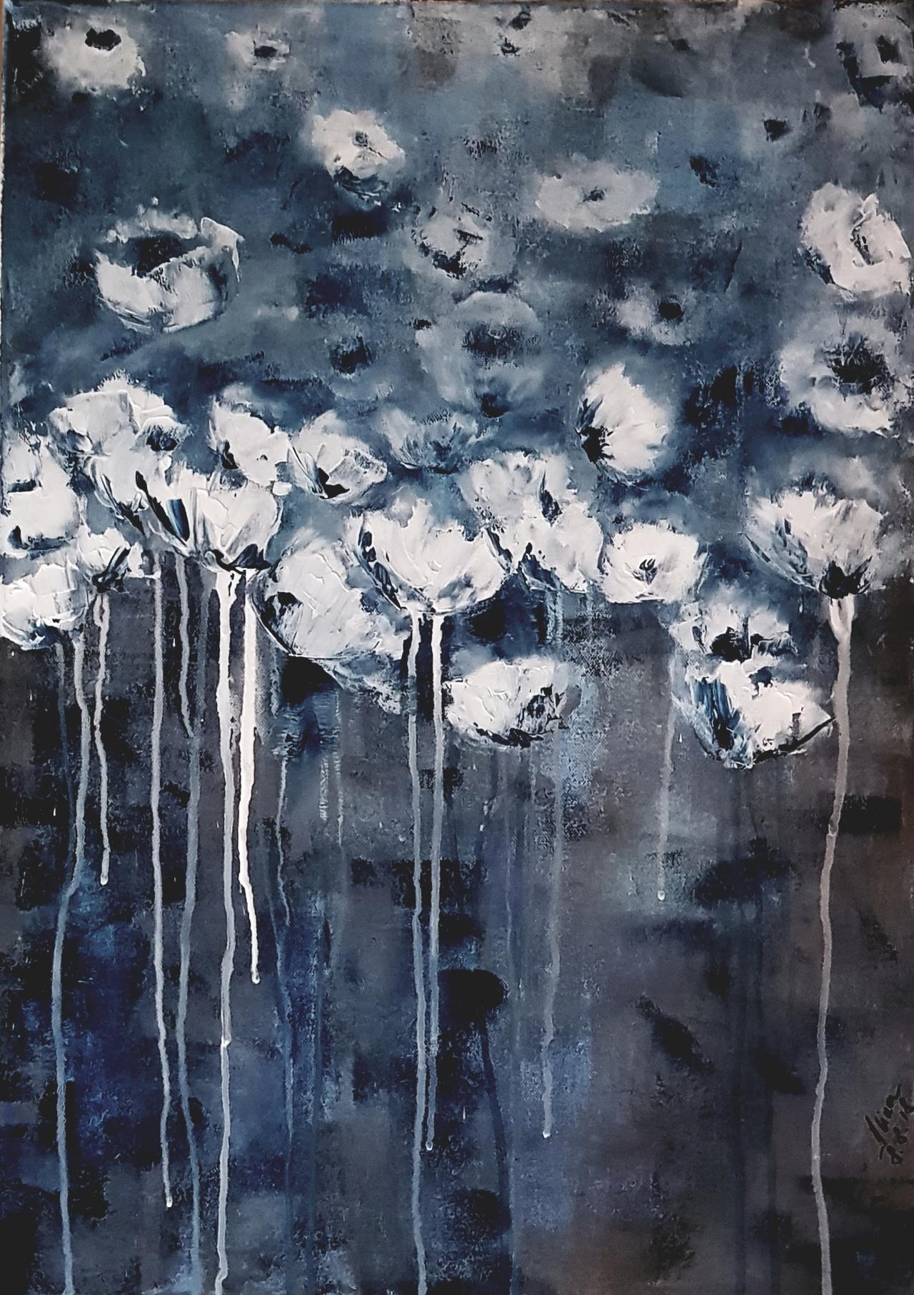 ArteDiAlina.com painting: White poppies
